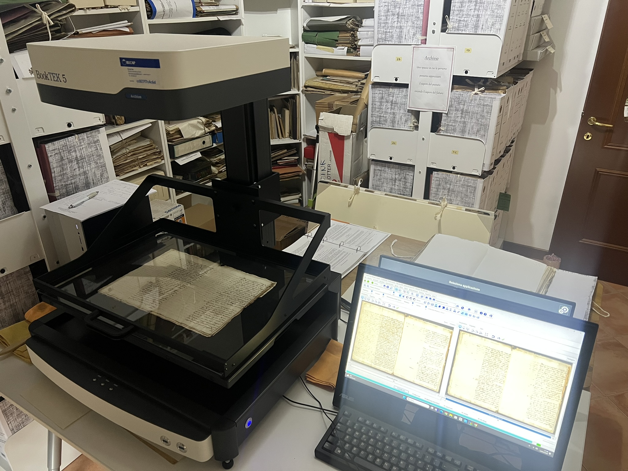 Scanner BookTEK – digitalizzazione archivio